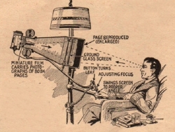 Първият електронен четец за книги е проектиран през 1935 година